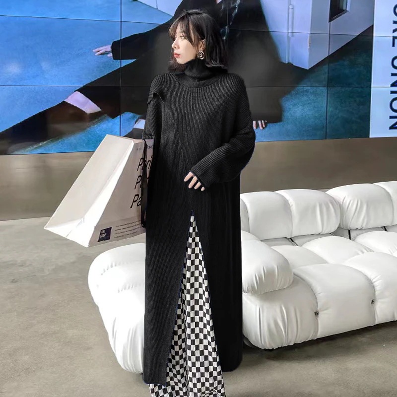 おしゃれ タートルネック ロング丈 ワンピース セーターラウンドネックニット タートルネック ベーシックニット おしゃれ タートルネック ロング丈 ワンピース セーターラウンドネックニット タートルネック ベーシックニット