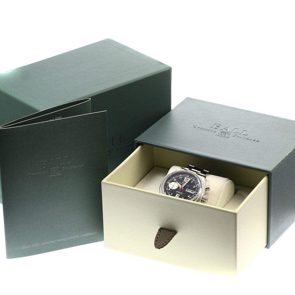 ボールウォッチ BALLWATCH CM1038D-SAJ-BK トレインマスター 自動巻き メンズ 箱・保証書付き_904807【中古】 ボールウォッチ BALLWATCH CM1038D-SAJ-BK トレインマスター 自動巻き メンズ 箱・保証書付き_904807【中古】
