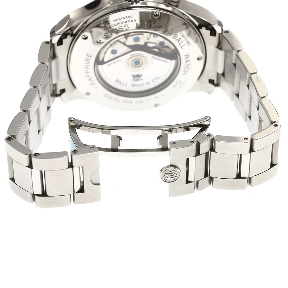 ボールウォッチ BALLWATCH CM1038D-SAJ-BK トレインマスター 自動巻き メンズ 箱・保証書付き_904807【中古】 ボールウォッチ BALLWATCH CM1038D-SAJ-BK トレインマスター 自動巻き メンズ 箱・保証書付き_904807【中古】