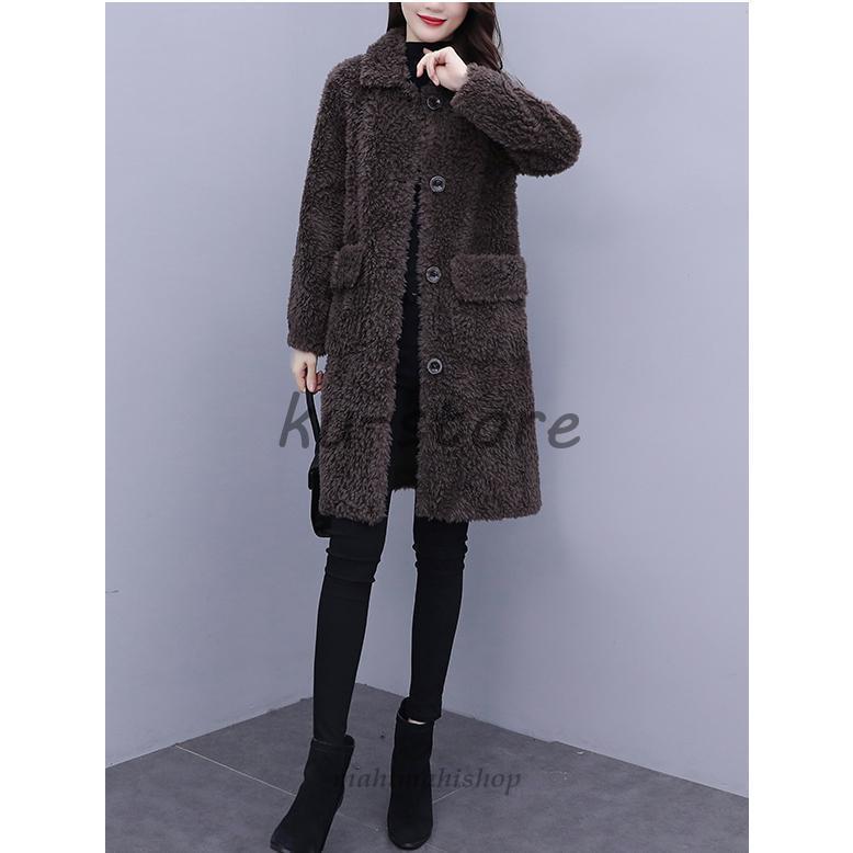 ファーコート ボアコート レディース 冬 ボアコート ファー 毛皮コート厚手 モコモコオーバー 暖かい ファージャケット ロング丈アウター カジュアル