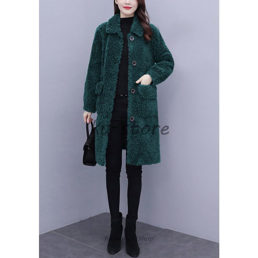 ファーコート ボアコート レディース 冬 ボアコート ファー 毛皮コート厚手 モコモコオーバー 暖かい ファージャケット ロング丈アウター カジュアル