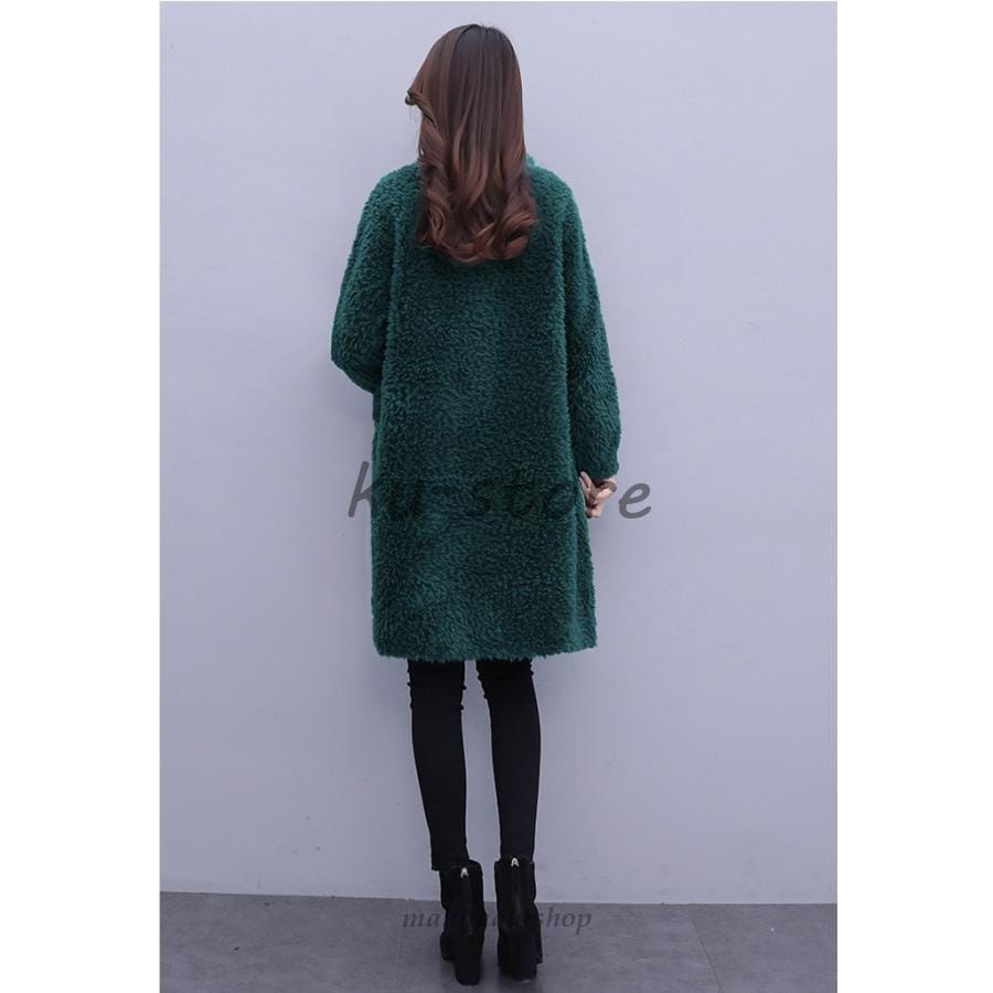 ファーコート ボアコート レディース 冬 ボアコート ファー 毛皮コート厚手 モコモコオーバー 暖かい ファージャケット ロング丈アウター カジュアル