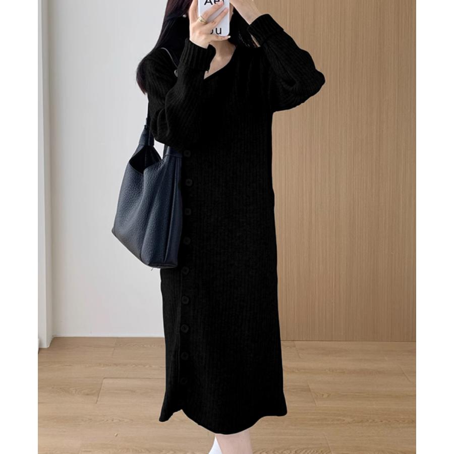 タートルネック ワンピース体型カバー韓国 タートルネック ワンピース体型カバー韓国