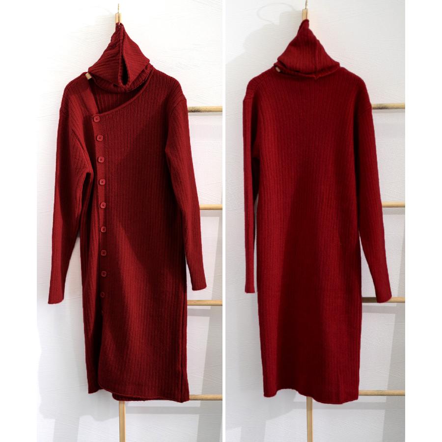 タートルネック ワンピース体型カバー韓国 タートルネック ワンピース体型カバー韓国