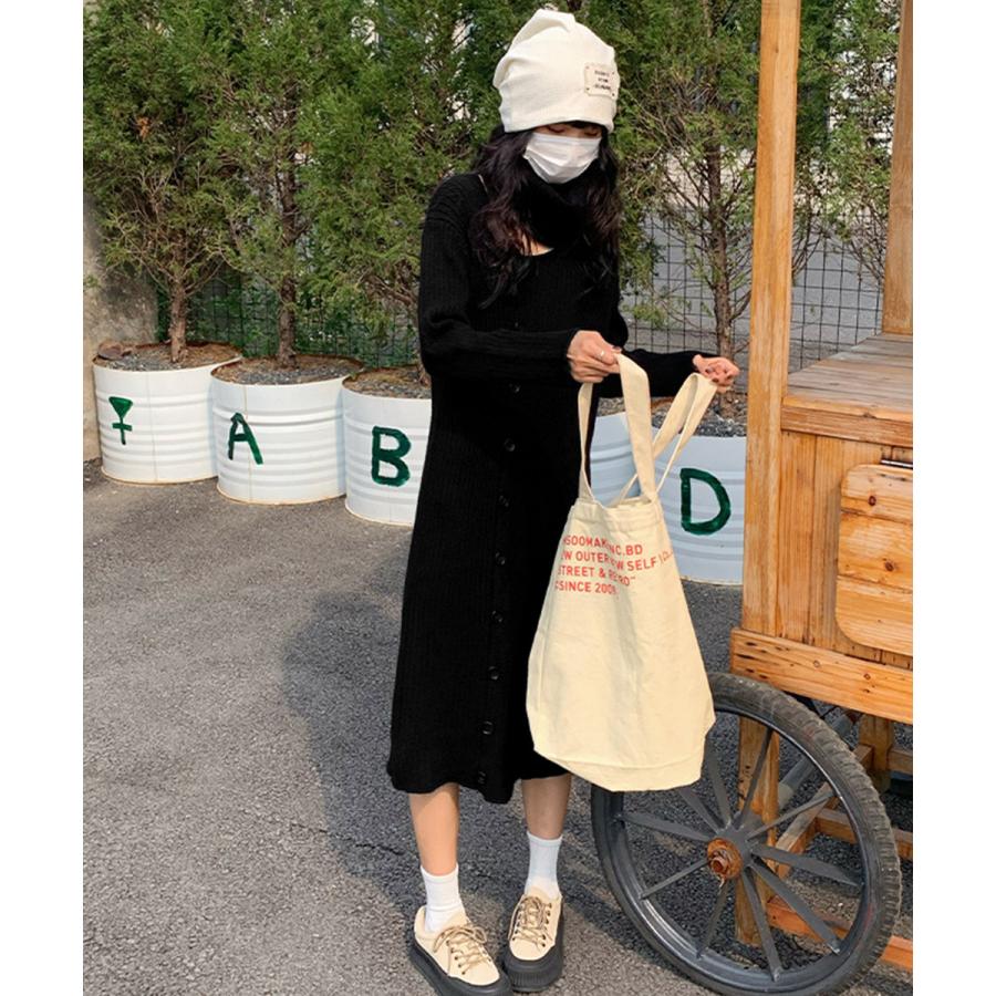 タートルネック ワンピース体型カバー韓国 タートルネック ワンピース体型カバー韓国