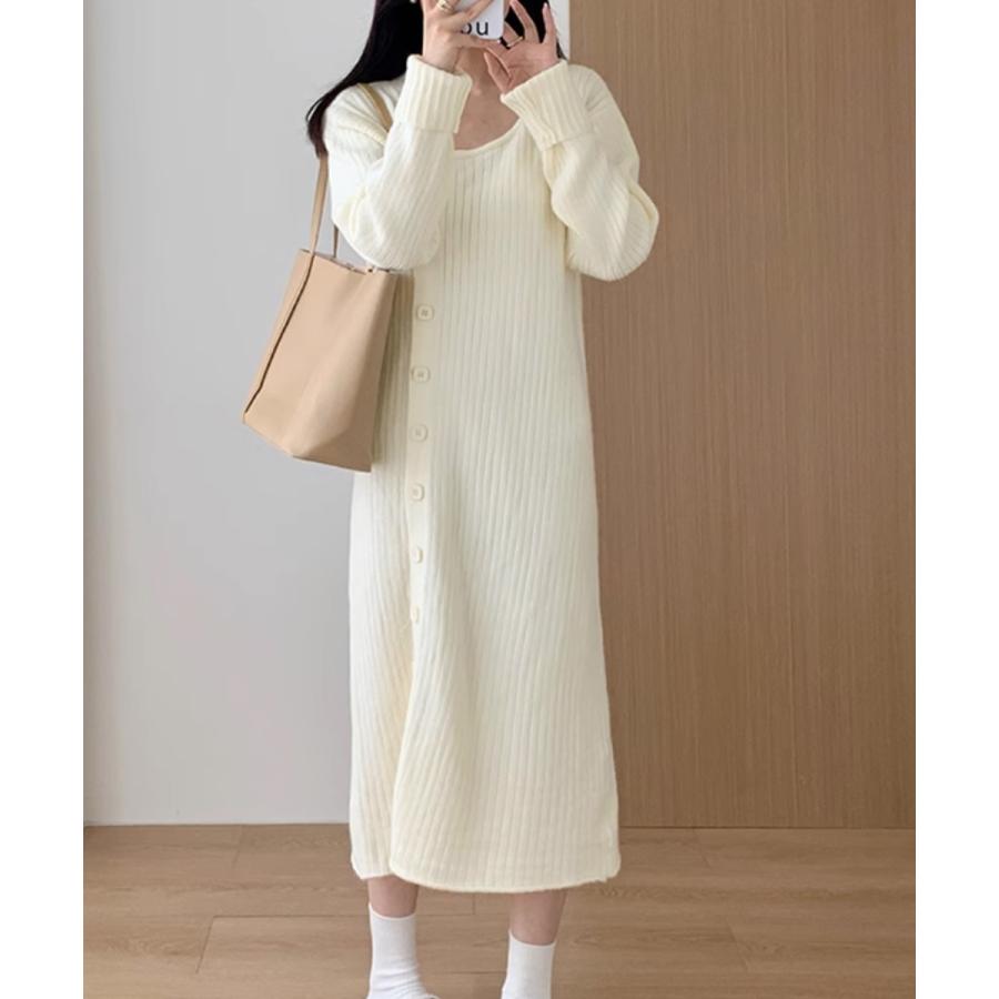 タートルネック ワンピース体型カバー韓国 タートルネック ワンピース体型カバー韓国