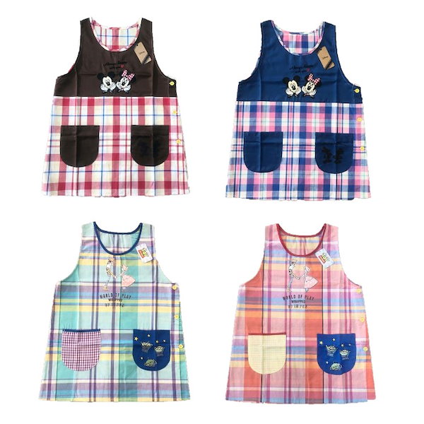 Qoo10] お得2枚入 エプロン 保育士 キャラクタ