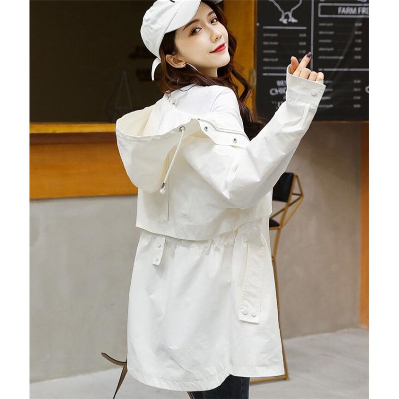 トレンチコート レディース ミリタリー スプリングコート コート フード付き アウター 秋 春 秋服