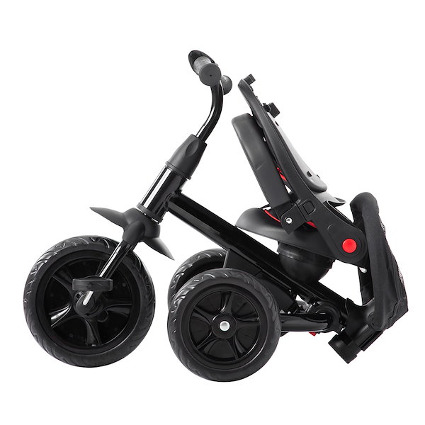 三輪車 足けりバイク 一台4役 ベビーカー かじとり 手押し棒付子供