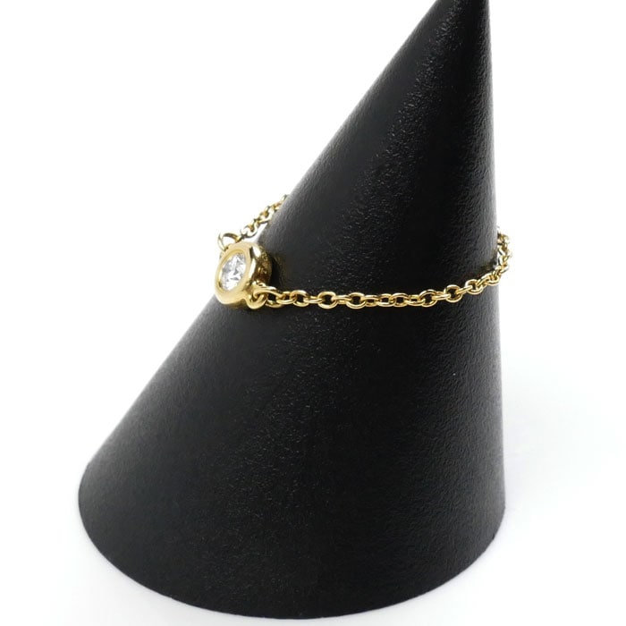 TIFFANY&Co. ティファニー K18YG イエローゴールド バイ ザ ヤード リング・指輪 60143229 ダイヤモンド 11号 0.5g レディース 中古