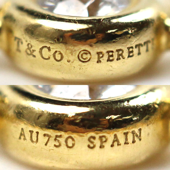 TIFFANY&Co. ティファニー K18YG イエローゴールド バイ ザ ヤード リング・指輪 60143229 ダイヤモンド 11号 0.5g レディース 中古