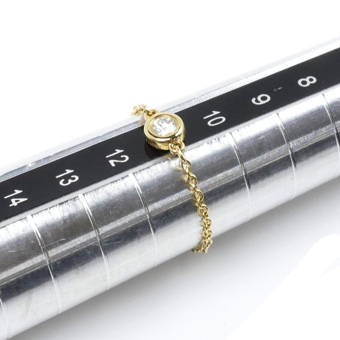 TIFFANY&Co. ティファニー K18YG イエローゴールド バイ ザ ヤード リング・指輪 60143229 ダイヤモンド 11号 0.5g レディース 中古