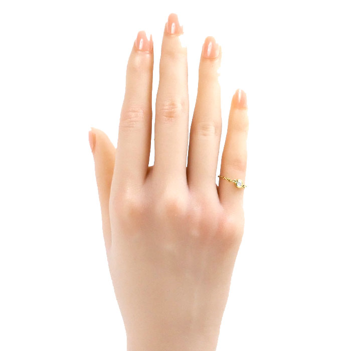 TIFFANY&Co. ティファニー K18YG イエローゴールド バイ ザ ヤード リング・指輪 60143229 ダイヤモンド 11号 0.5g レディース 中古
