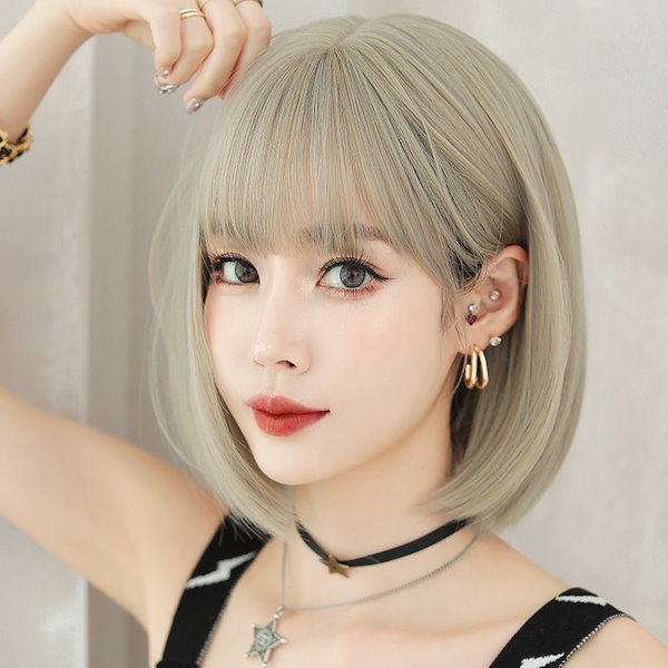 フルウィッグ ボブ✨フォンティーヌ Qoo10] ボブ ウィッグ ショート フルウィッグ