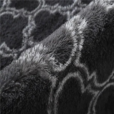 長いモダンなリビングのカーペット ふわふわの柔らかな装飾が施された寝室 160x230cm