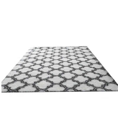 長いモダンなリビングのカーペット ふわふわの柔らかな装飾が施された寝室 160x230cm