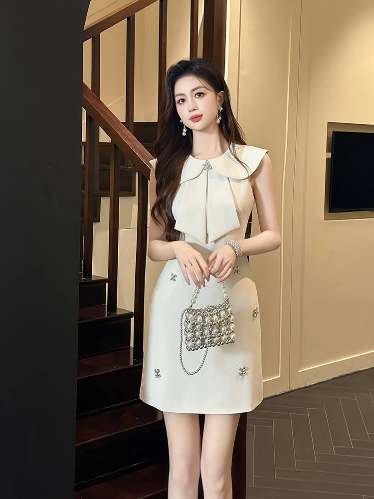 夏 ショートワンピ リボン 誕生日 ドレス パーティー 着痩せ 大人 お呼ばれ 同窓会 披露宴 卒業式 結婚式 ウェディング 二次会 成人式