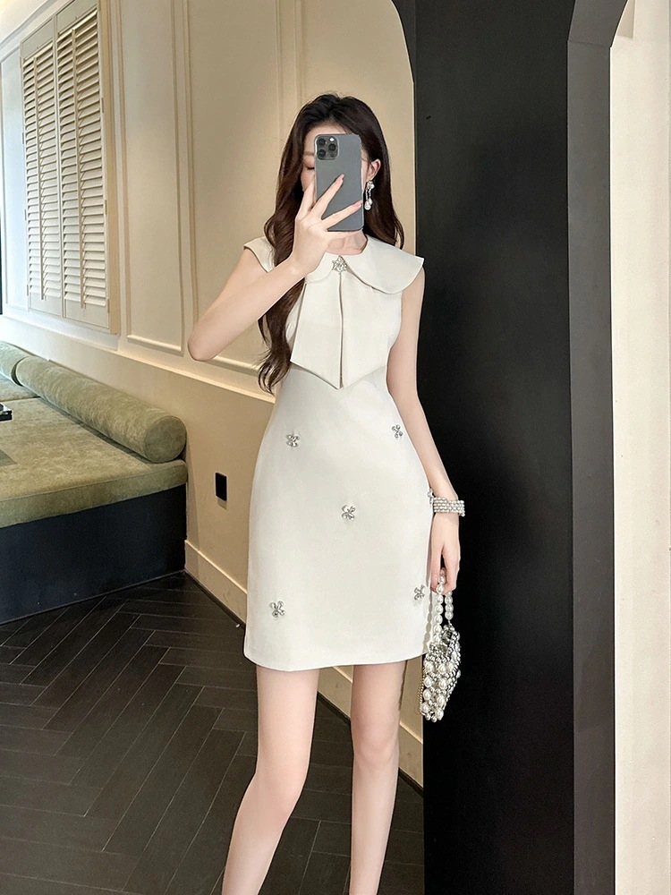 夏 ショートワンピ リボン 誕生日 ドレス パーティー 着痩せ 大人 お呼ばれ 同窓会 披露宴 卒業式 結婚式 ウェディング 二次会 成人式