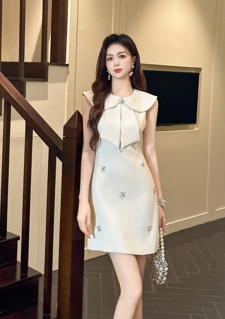 夏 ショートワンピ リボン 誕生日 ドレス パーティー 着痩せ 大人 お呼ばれ 同窓会 披露宴 卒業式 結婚式 ウェディング 二次会 成人式