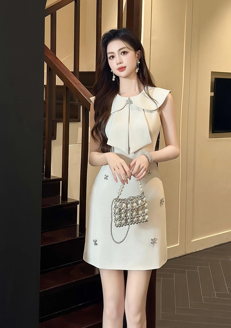 夏 ショートワンピ リボン 誕生日 ドレス パーティー 着痩せ 大人 お呼ばれ 同窓会 披露宴 卒業式 結婚式 ウェディング 二次会 成人式