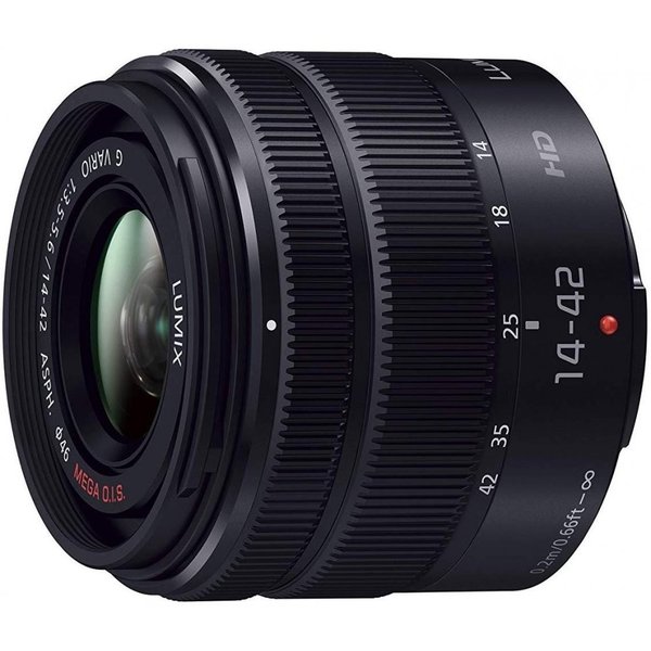 【中古】パナソニック Panasonic 標準ズームレンズ G VARIO 14-42mm/F3.5-5.6 II ASPH. ブラック H-FS1442A-KA