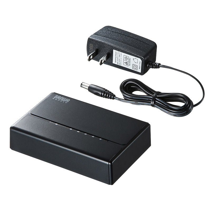 （まとめ買い）スイッチングハブ 5ポート マグネット付き LAN-SWHP501BK [x3]