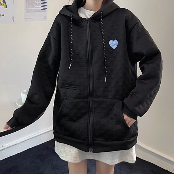 Qoo10] ジップパーカー レディース 長袖