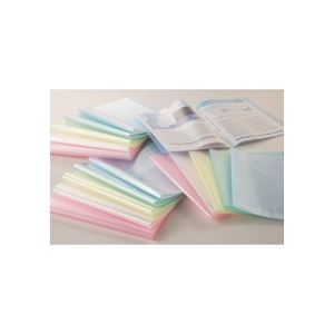 （まとめ） TANOSEE クリアファイル A4タテ 20ポケット 背幅14mm ピンク 1冊 40セット