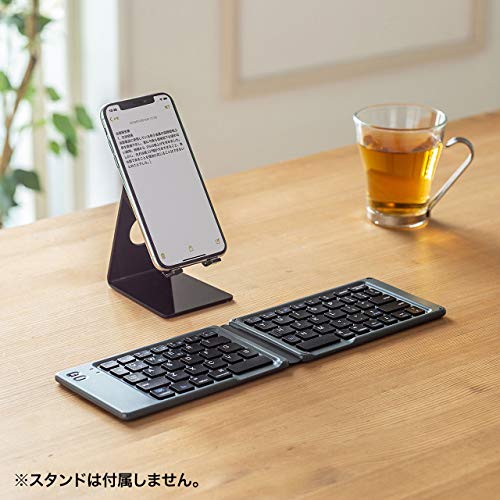 サンワサプライ 折りたたみ式Bluetoothキーボード iOS対応 パンタグラフ 英語配列67キー SKB-BT30BK 81977