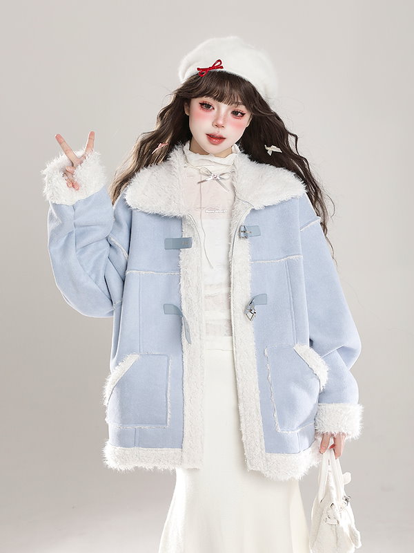 Qoo10] 2025 秋冬ふっくら中綿 スエード調