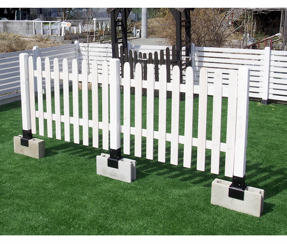 住まいスタイル ラティス・フェンス支柱固定金具ブロック用12cm（4個） S-BB7212-4P