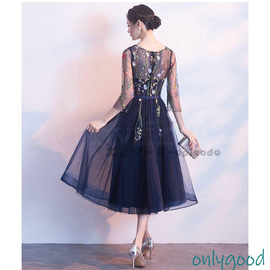 パーティードレス ロング丈 ミモレ丈 ショート丈 結婚式 七分袖 ウエディング ワンピース レース 上品 お呼ばれ 食事会 二次会 披露宴 卒業式 成人式 パーティードレス ロング丈 ミモレ丈 ショート丈 結婚式 七分袖 ウエディング ワンピース レース 上品 お呼ばれ 食事会 二次会 披露宴 卒業式 成人式