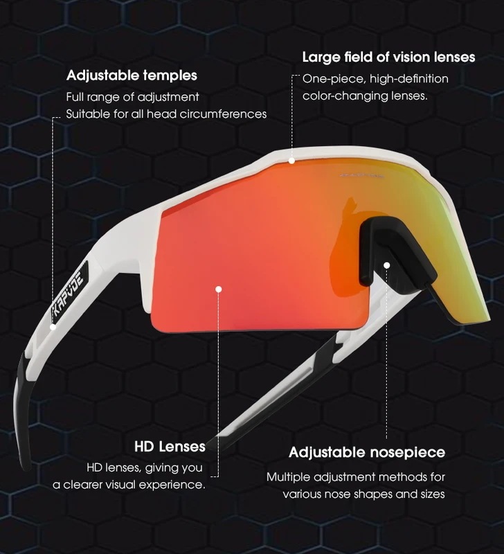 納期1030日前後：Kapvoe-メンズサイクリングサングラス,ブルークロミックサングラス,マウンテンバイク,新品