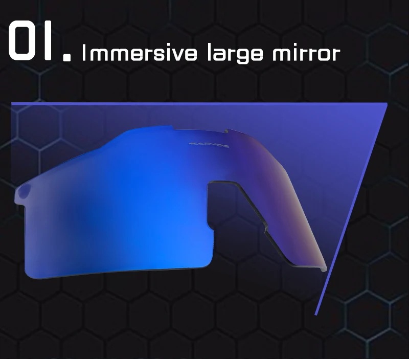 納期1030日前後：Kapvoe-メンズサイクリングサングラス,ブルークロミックサングラス,マウンテンバイク,新品