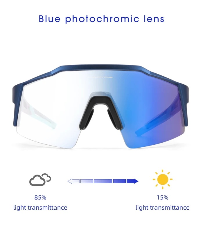 納期1030日前後：Kapvoe-メンズサイクリングサングラス,ブルークロミックサングラス,マウンテンバイク,新品