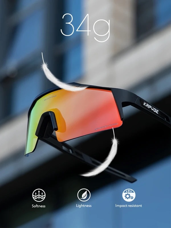 納期1030日前後：Kapvoe-メンズサイクリングサングラス,ブルークロミックサングラス,マウンテンバイク,新品