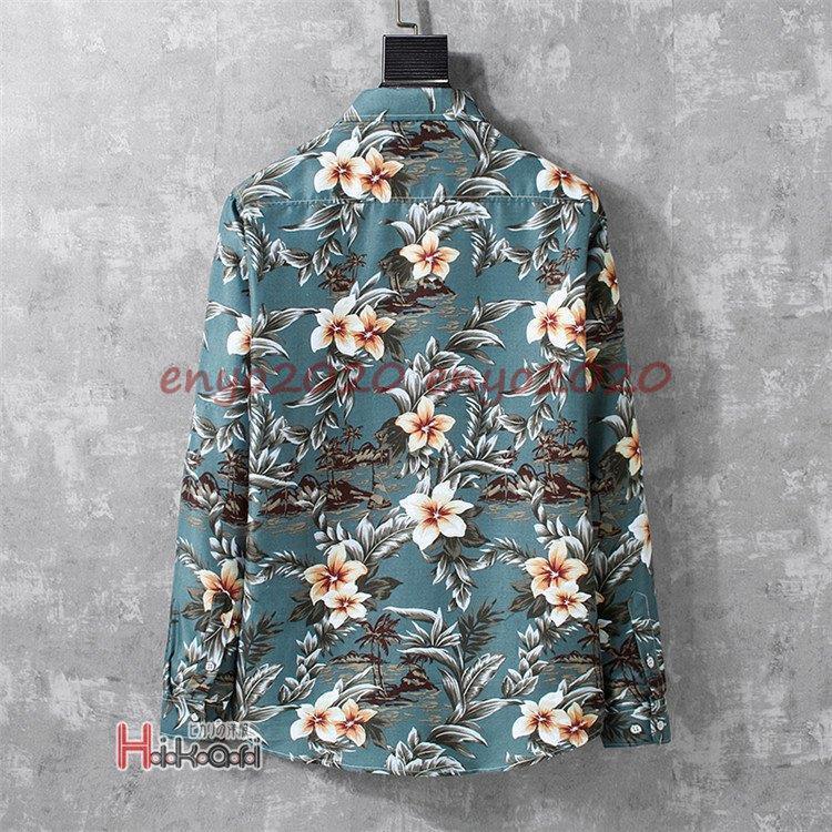 [最安値挑戦]!!花柄シャツ アロハシャツ メンズ 大きいサイズ トップス 長袖シャツ 開襟 秋服 カジュアルシャツ リゾート
