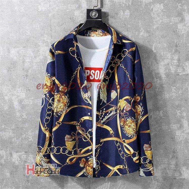 [最安値挑戦]!!花柄シャツ アロハシャツ メンズ 大きいサイズ トップス 長袖シャツ 開襟 秋服 カジュアルシャツ リゾート