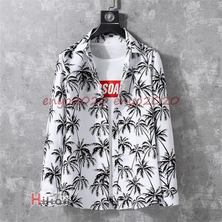 [最安値挑戦]!!花柄シャツ アロハシャツ メンズ 大きいサイズ トップス 長袖シャツ 開襟 秋服 カジュアルシャツ リゾート