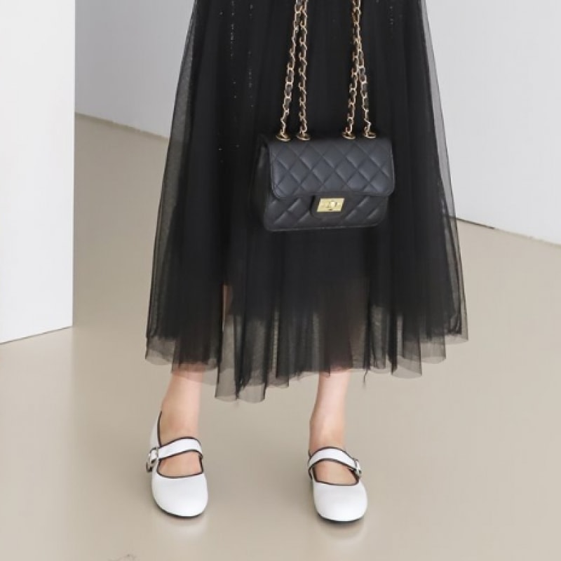 (Ninas Paris) 韓国製ラインカラーバックルローファー (Ninas Paris) 韓国製ラインカラーバックルローファー