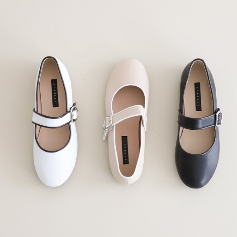 (Ninas Paris) 韓国製ラインカラーバックルローファー (Ninas Paris) 韓国製ラインカラーバックルローファー