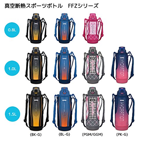 サーモス 水筒 真空断熱スポーツボトル 【ワンタッチオープンタイプ】 1.0L ブラックグラデーション FFZ-1002F BK-G