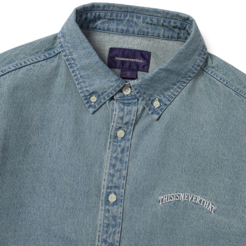 ディス・イズ・ネヴァー・ザッツ・ディスティンステッド・デニムシャツスクイーズド・ブルー ディス・イズ・ネヴァー・ザッツ・ディスティンステッド・デニムシャツスクイーズド・ブルー