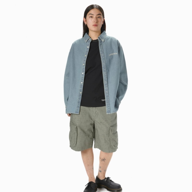 ディス・イズ・ネヴァー・ザッツ・ディスティンステッド・デニムシャツスクイーズド・ブルー ディス・イズ・ネヴァー・ザッツ・ディスティンステッド・デニムシャツスクイーズド・ブルー