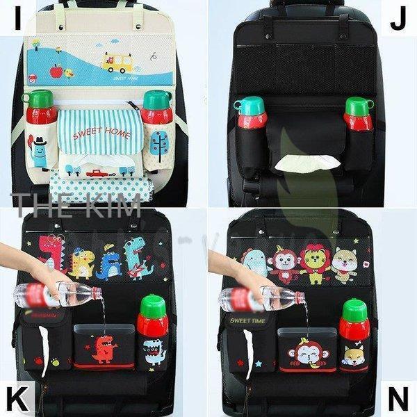 車用品 カー用品 アクセサリー 車内収納 シートポケット シートホルダー 多機能折り畳みテーブル アニマル ブラック ピンク ホワイト華やか /[akw41]