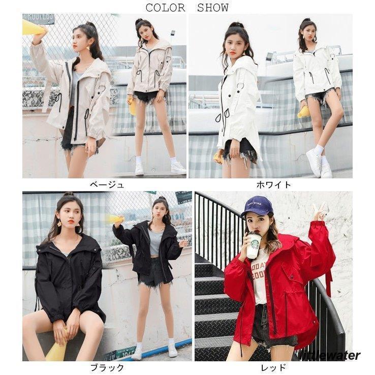 ジャケット レディース コート ゆったり フード付き スプリングコート パーカー 女性用 春秋物 アウター カジュアル 着まわし
