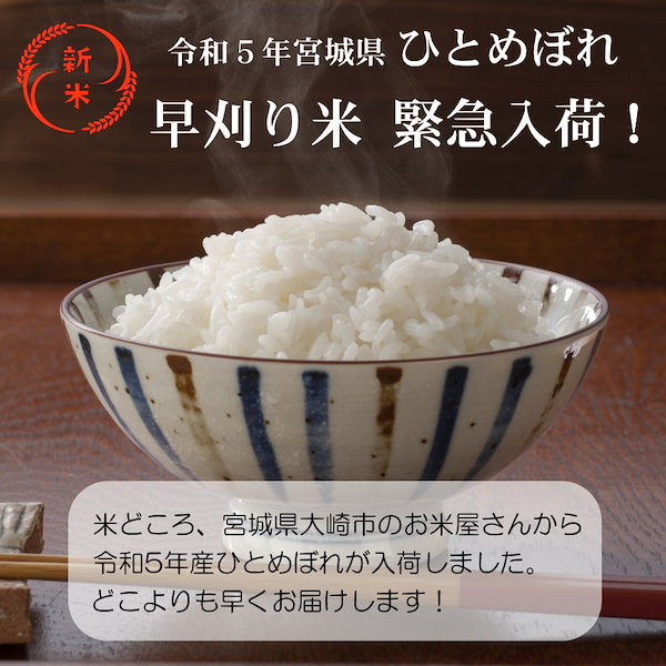 宮城県大崎市令和5年ひとめぼれ20キロ - 米