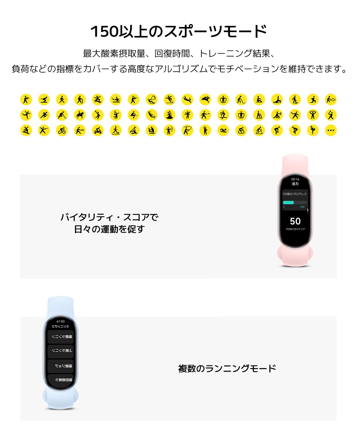 Xiaomi Smart Band 9 スマートウォッチ 21日間連続使用 ディスプレイ輝度強化 環境光センサー搭載 クイックリリース構造 150種類スポーツモード スマートバンド 着信通知・LINE Xiaomi Smart Band 9 スマートウォッチ 21日間連続使用 ディスプレイ輝度強化 環境光センサー搭載 クイックリリース構造 150種類スポーツモード スマートバンド 着信通知・LINE