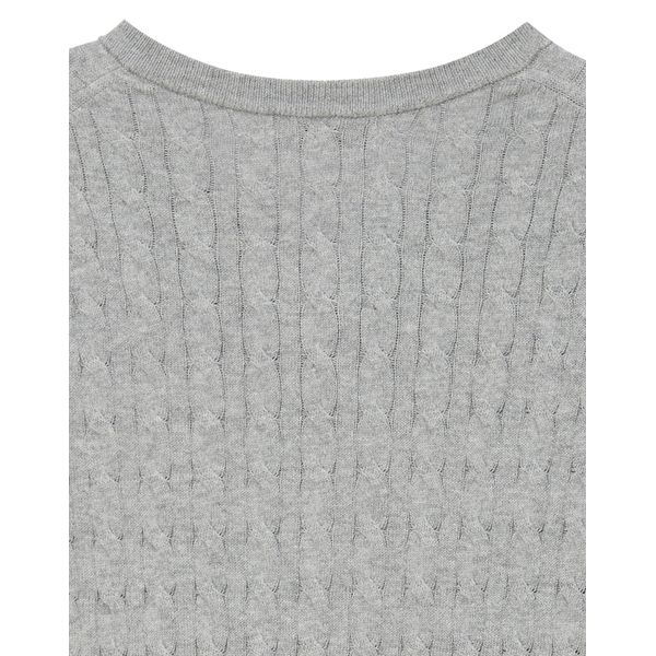 (ヘッジスレディース) 24FW ベビーケーブルカーディガンライトグレー HSSW4CC71G1