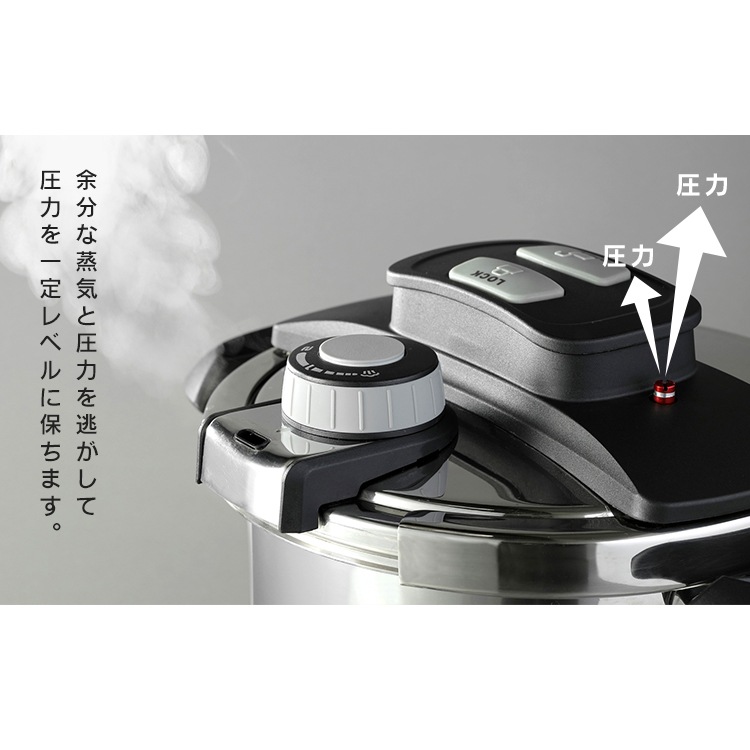 両手圧力鍋 3Ｌ RAN-3L 圧力鍋 両手 鍋 なべ ナベ 圧力 アイリスオーヤマ プレゼント　メガ割